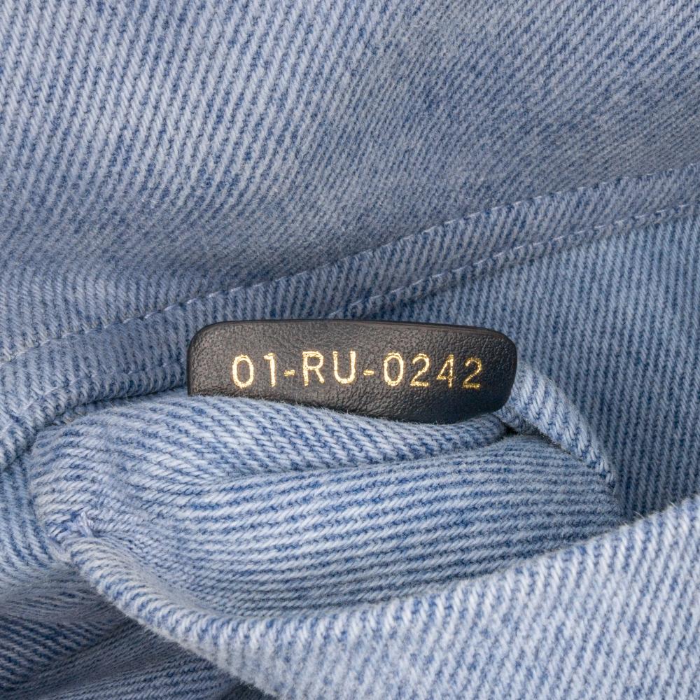 Christian Dior B Dior Blue Light Blue Denim Fabric Medium Macrocannage Lady D Joy Italy