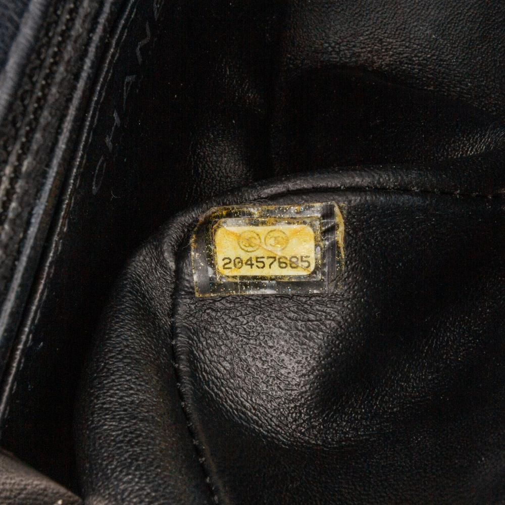 Chanel B Chanel Black Patent Leather Leather Mini Square Classic Patent Single Flap Italy