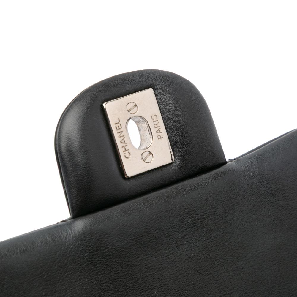 Chanel B Chanel Black Patent Leather Leather Mini Square Classic Patent Single Flap Italy