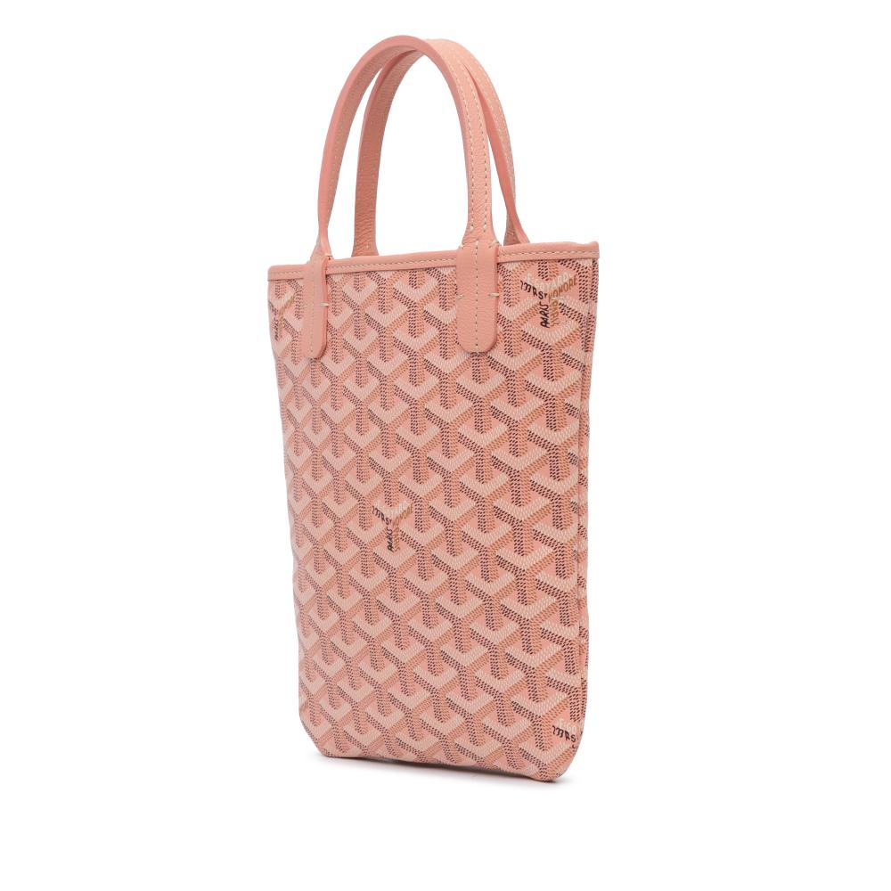 Goyard B Goyard Pink Coated Canvas Fabric Goyardine Poitiers Claire Voie France