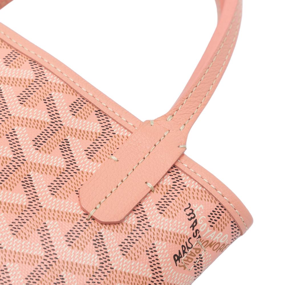 Goyard B Goyard Pink Coated Canvas Fabric Goyardine Poitiers Claire Voie France