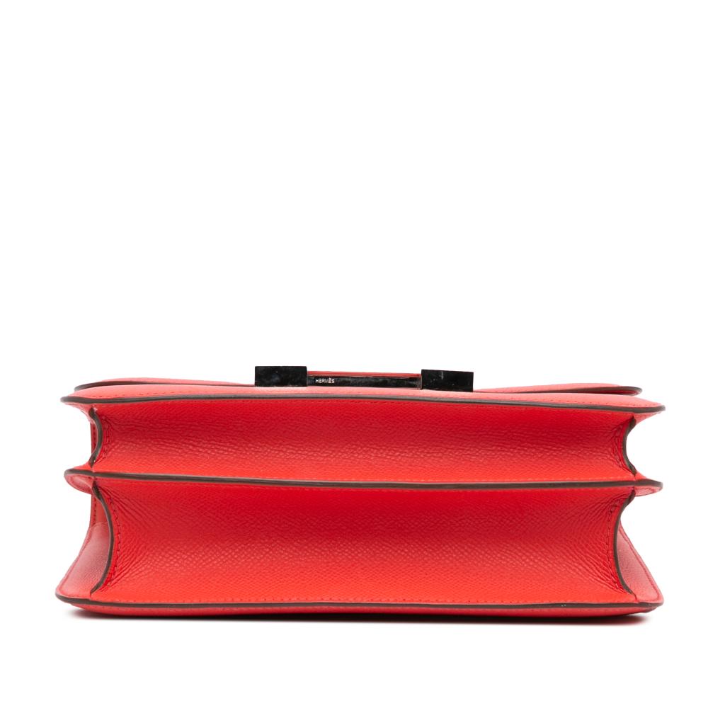 Hermès B Hermès Orange Dark Orange Calf Leather Epsom Constance 24 France