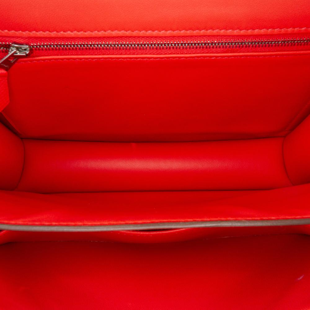 Hermès B Hermès Orange Dark Orange Calf Leather Epsom Constance 24 France