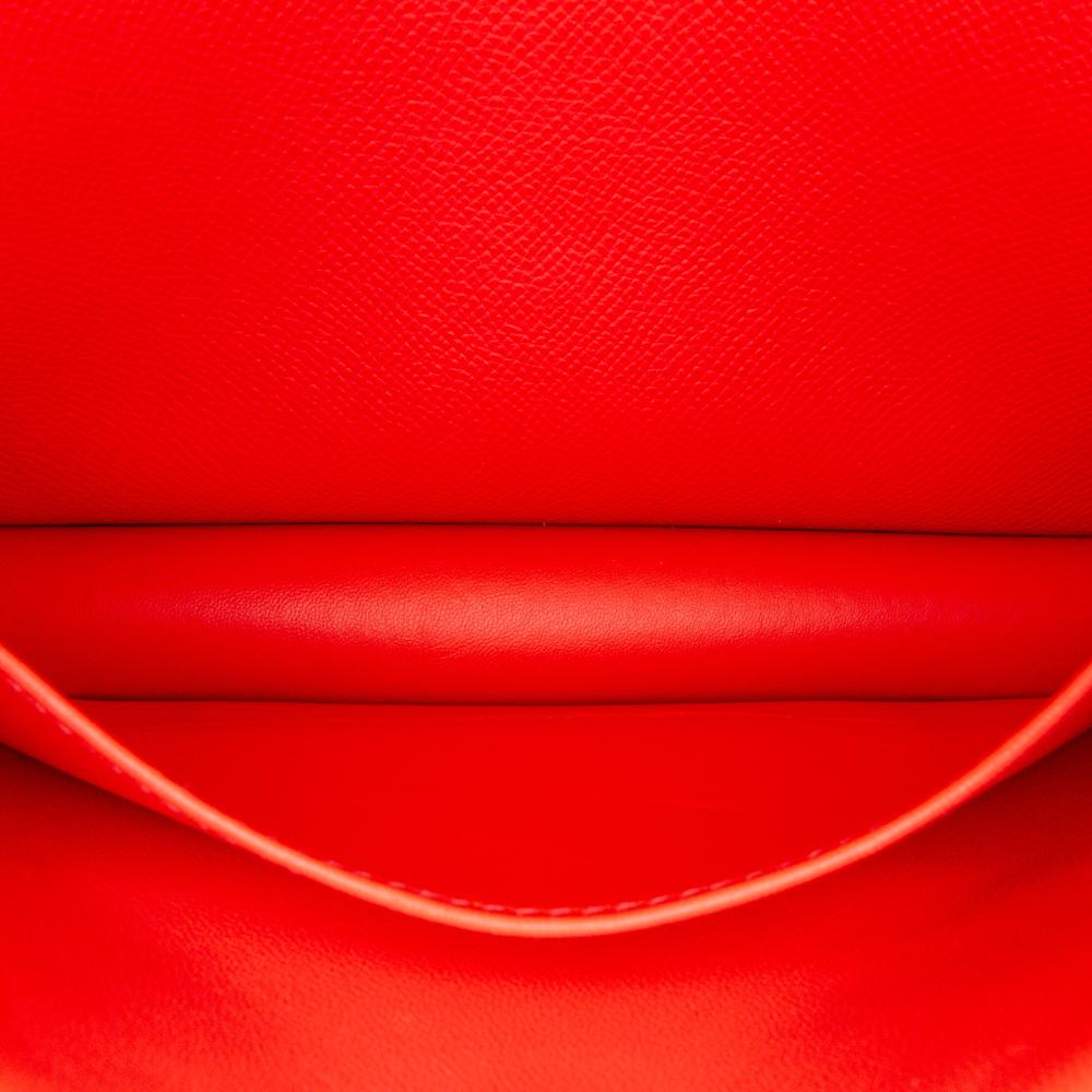 Hermès B Hermès Orange Dark Orange Calf Leather Epsom Constance 24 France