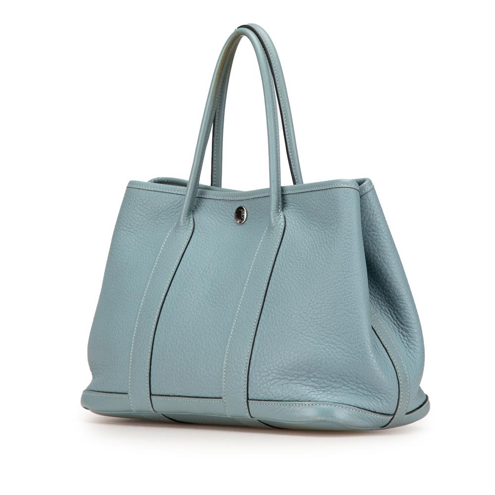 Hermès B Hermès Blue Light Blue Calf Leather Negonda Garden Party 30 France