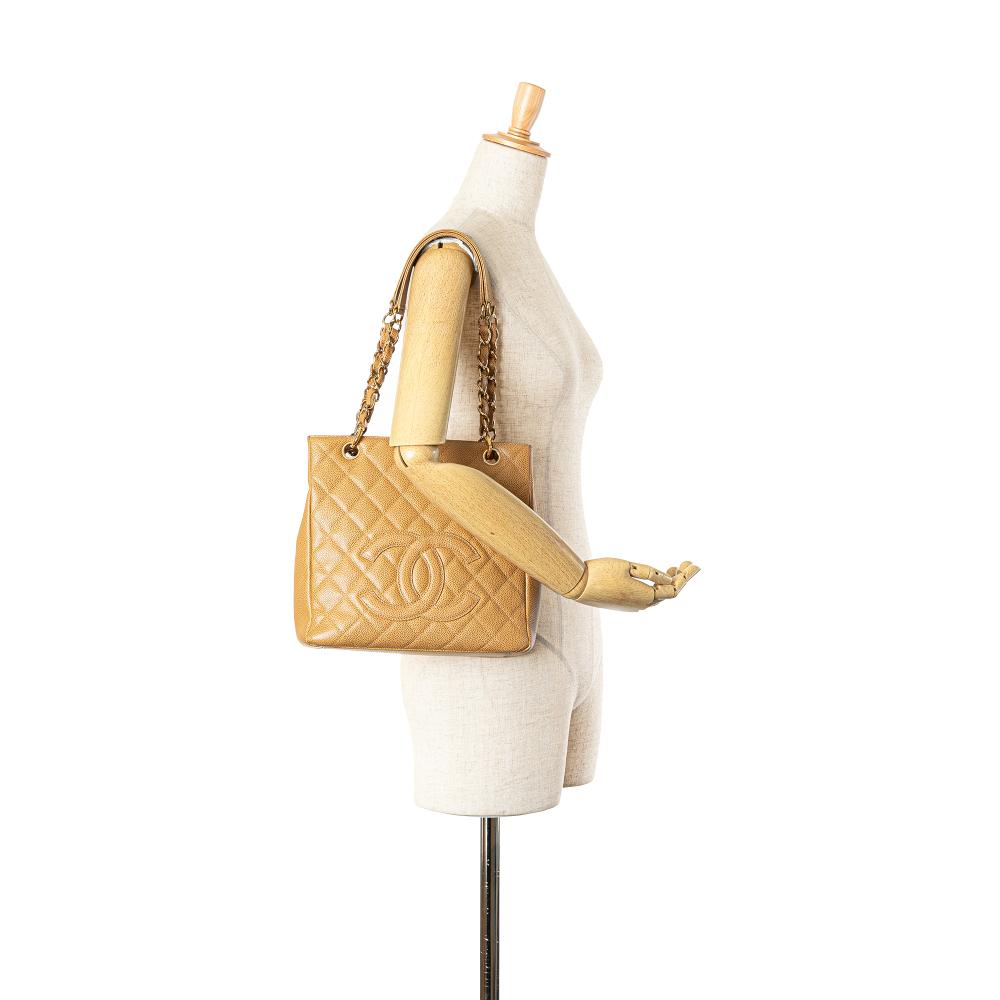 Chanel B Chanel Brown Caramel Caviar Leather Leather Caviar Petite Shopping Tote Italy