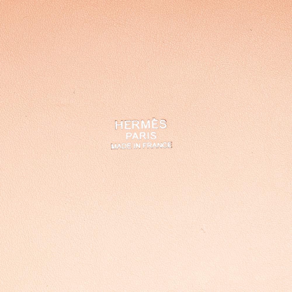 Hermès AB Hermès Orange with White Ivory Canvas Fabric Toile H and Swift Cabas H en Biais 40 France