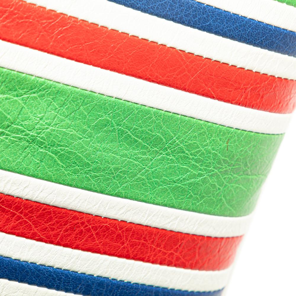 Balenciaga B Balenciaga Green Lambskin Leather Leather Lambskin Bazar Crossbody Italy