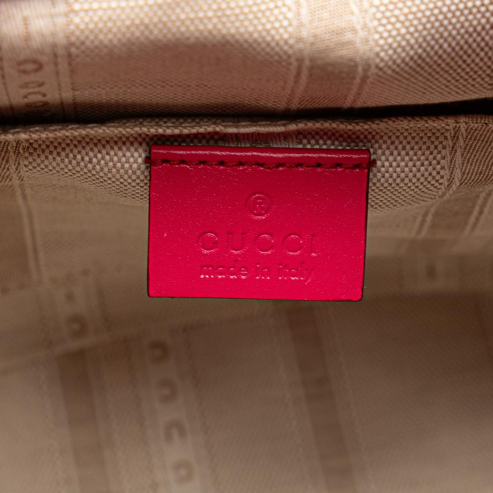 Gucci B Gucci Pink Hot Pink Calf Leather Diamante Bright Bucket Bag Italy