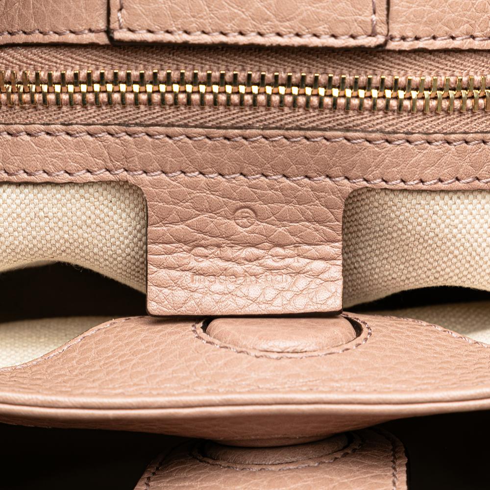 Gucci AB Gucci Pink Calf Leather Small skin Bamboo Shopper Satchel Italy