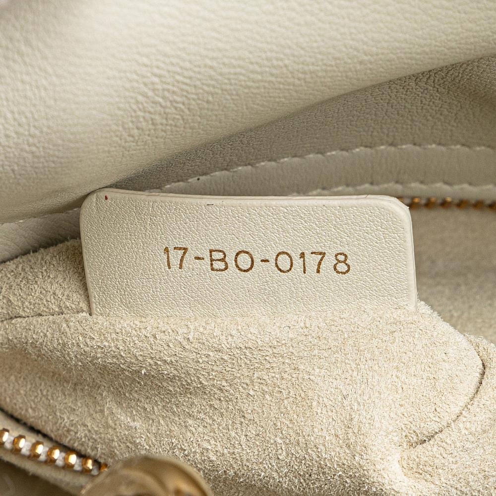 Christian Dior B Dior White Calf Leather DiorAmour Niki De Saint Phalle Mini skin Sequins Lady Dior Italy