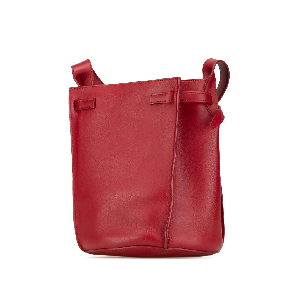 Celine B Celine Red Calf Leather Big Bag Bucket Crossbody Italy
