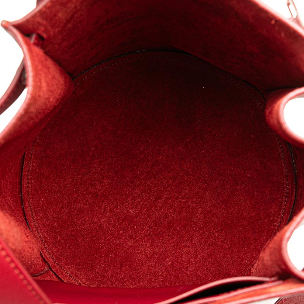 Celine B Celine Red Calf Leather Big Bag Bucket Crossbody Italy