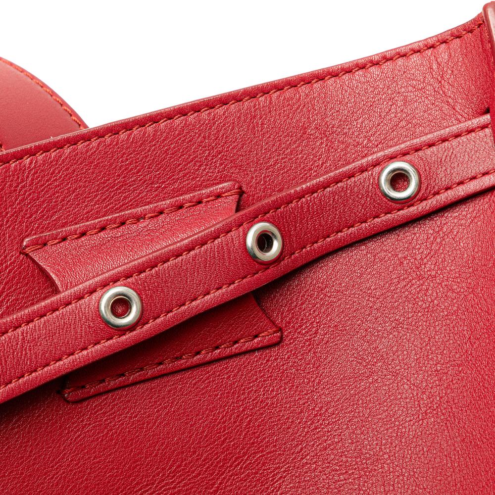 Celine B Celine Red Calf Leather Big Bag Bucket Crossbody Italy
