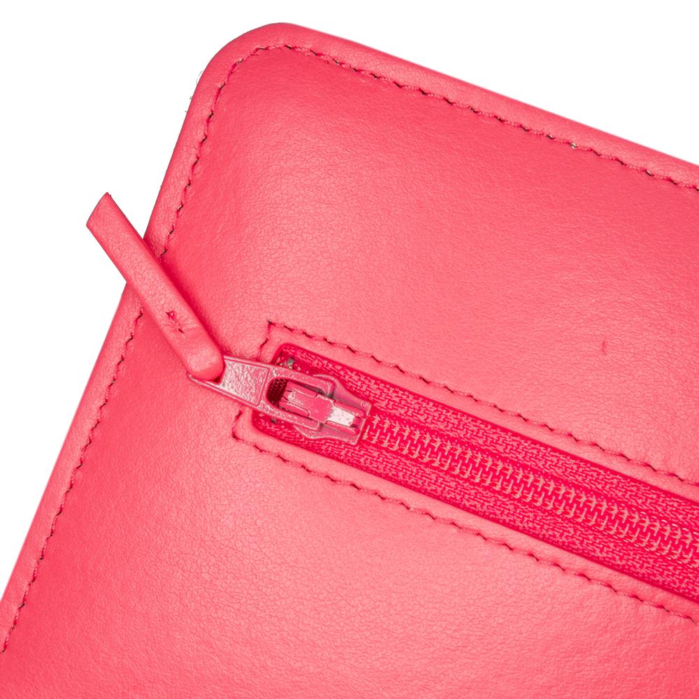 Chanel B Chanel Pink Dark Pink Tweed Fabric 19 Wallet On Chain Italy