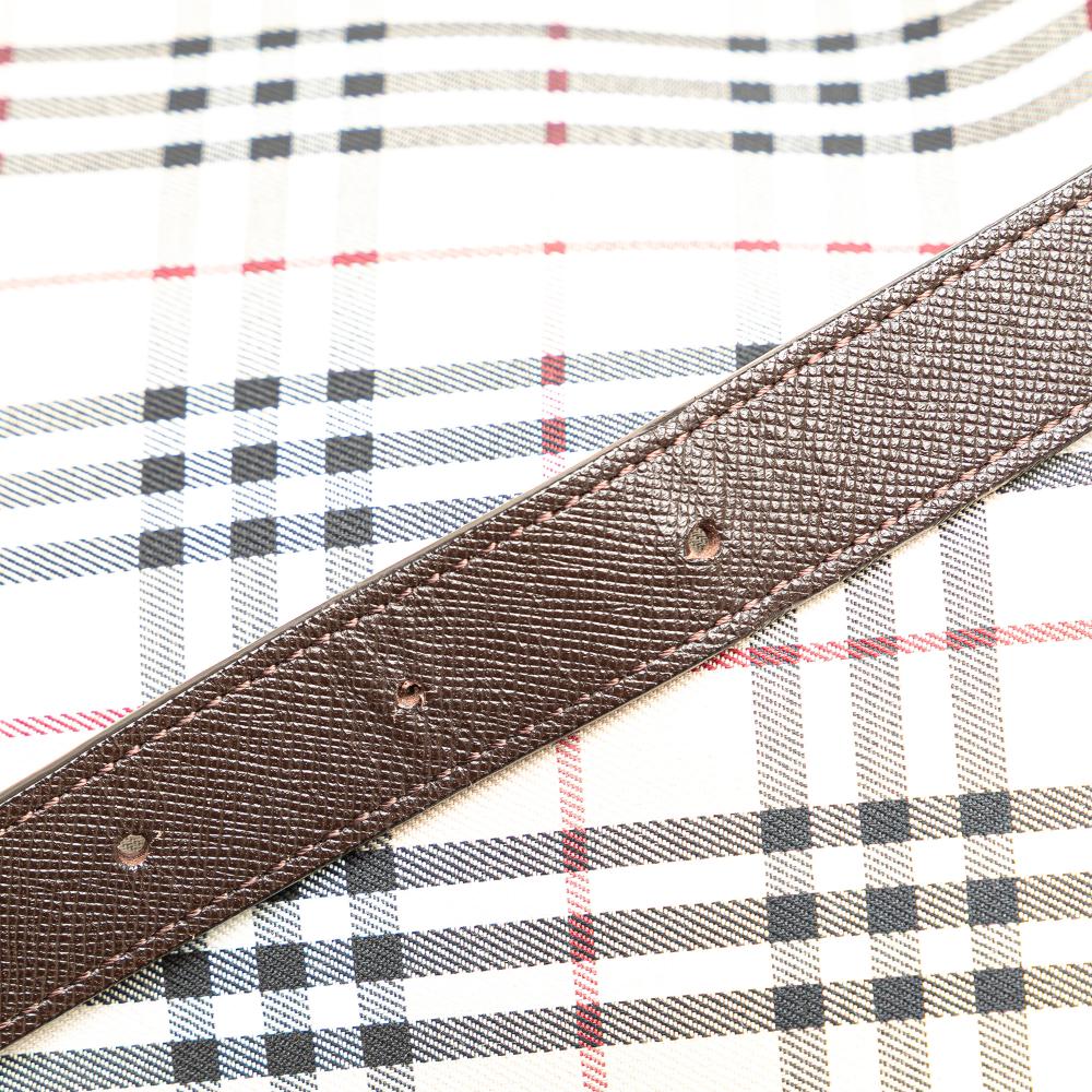 Burberry B Burberry Brown Beige Canvas Fabric House Check Crossbody United Kingdom