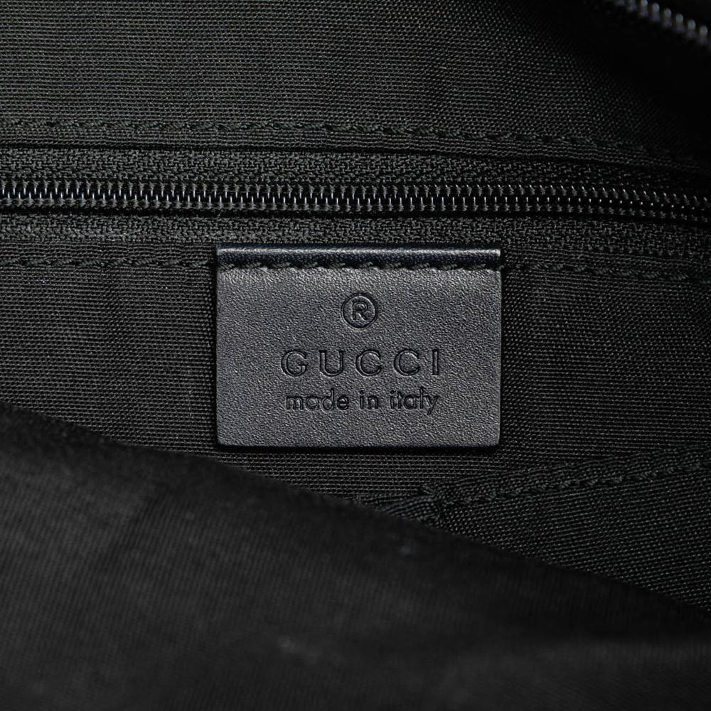 Gucci B Gucci Gray Canvas Fabric GG Web Crossbody Italy