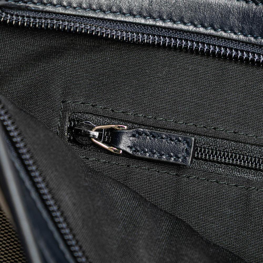 Gucci B Gucci Gray Canvas Fabric GG Web Crossbody Italy