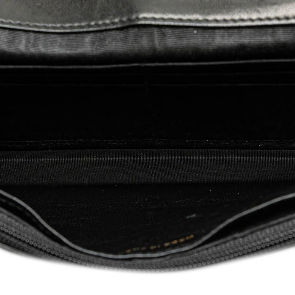 Chanel B Chanel Black Caviar Leather Leather CC Caviar Wallet on Chain France