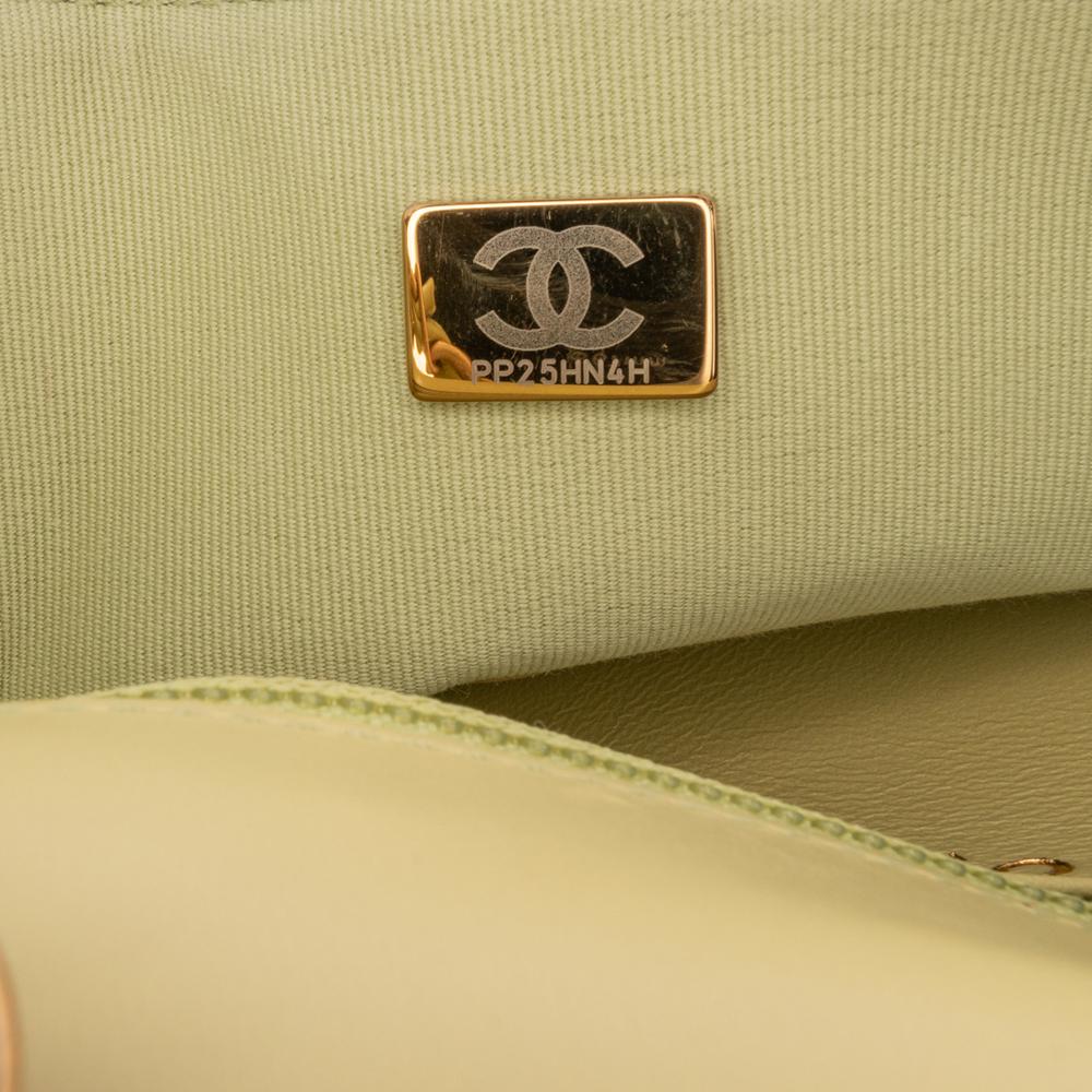 Chanel Green Mini Square Lambskin Casino Royale Charms Single Flap France