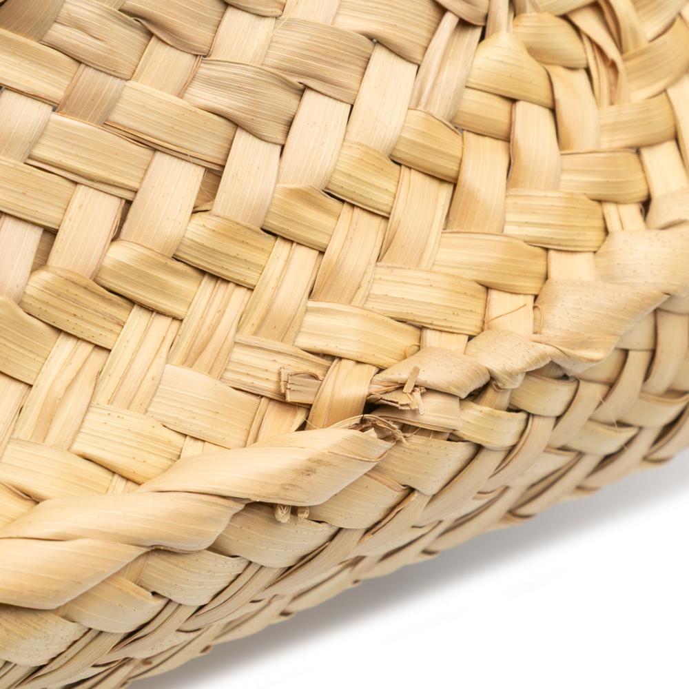 Loewe B LOEWE Brown Beige Raffia Natural Material Small Basket Tote Spain