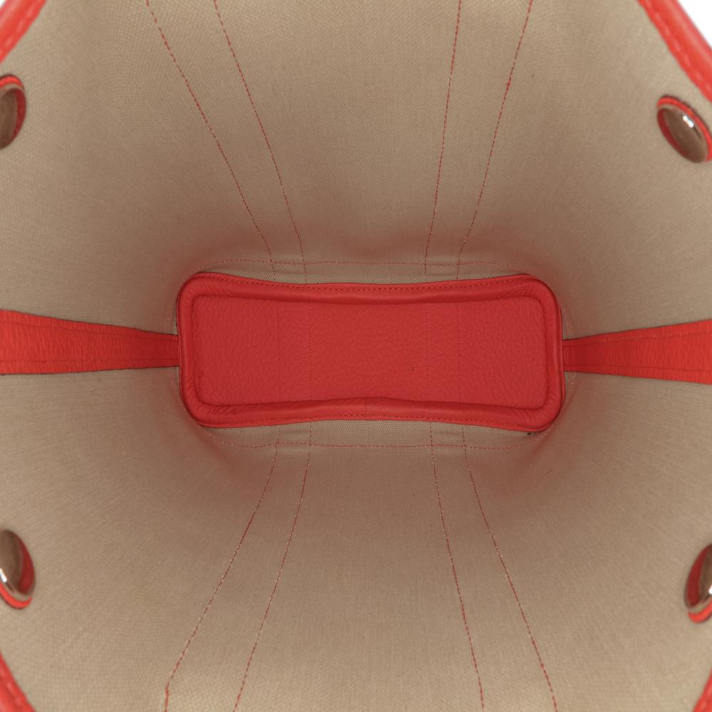 Hermès B Hermès Brown Beige with Red Canvas Fabric Toile and Negonda Garden File 28 France