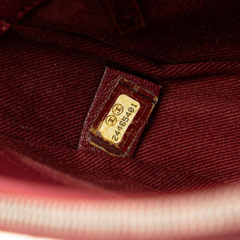 Chanel B Chanel Red Dark Red Calf Leather Medium skin Coco Curve Flap Italy