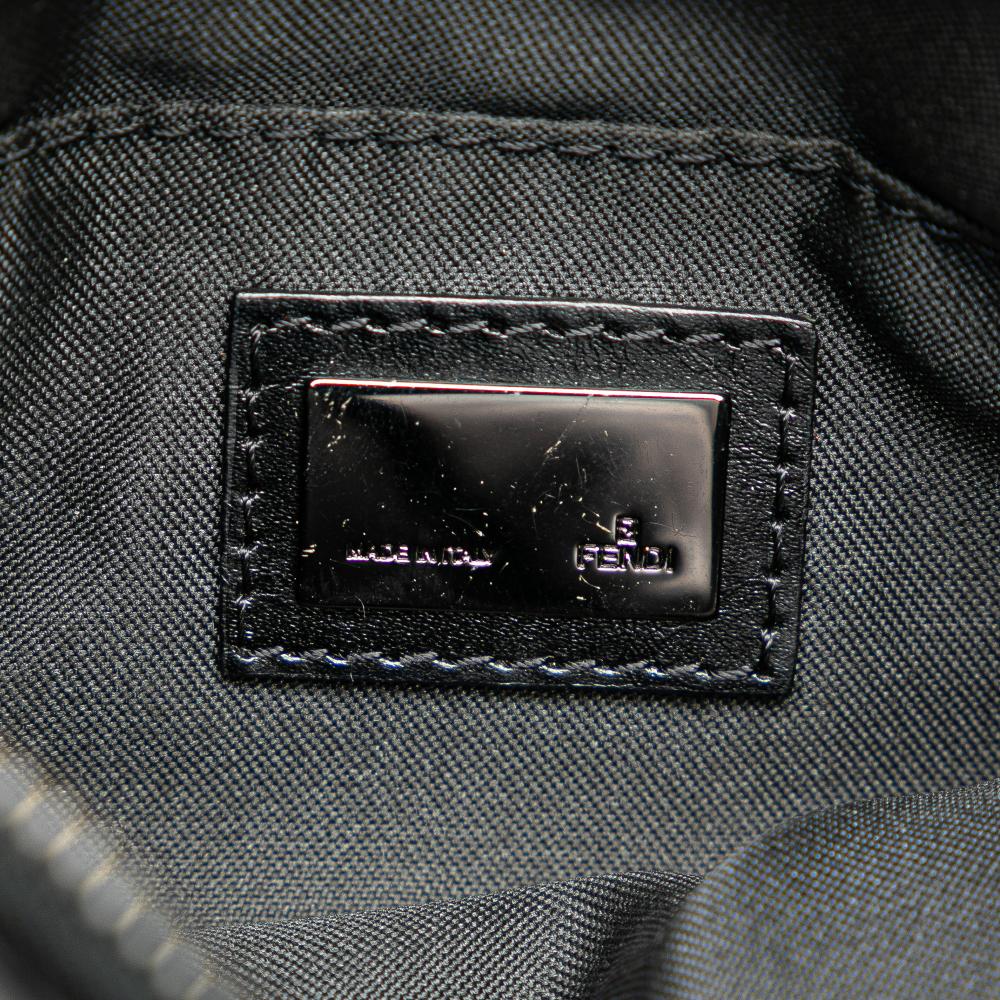 Fendi B Fendi Black Canvas Fabric Zucchino Crossbody Italy