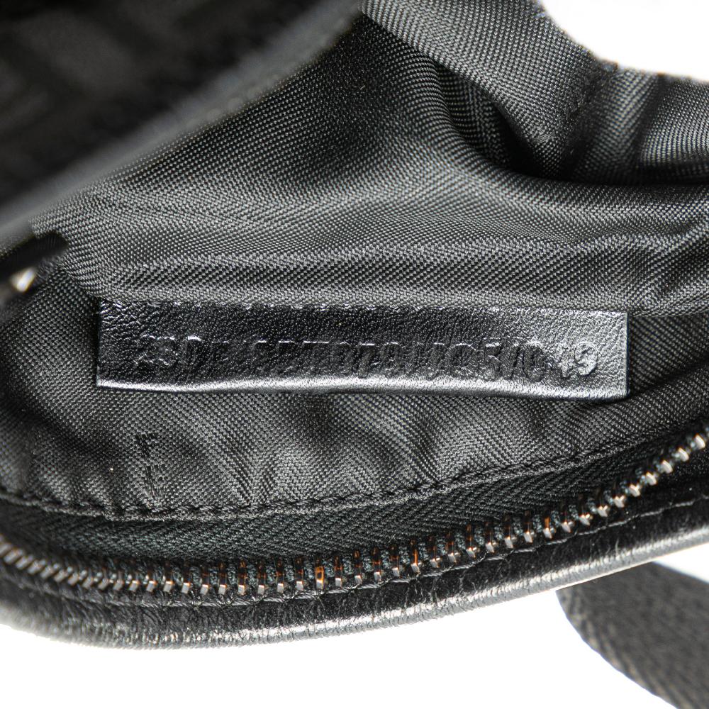 Fendi B Fendi Black Canvas Fabric Zucchino Crossbody Italy