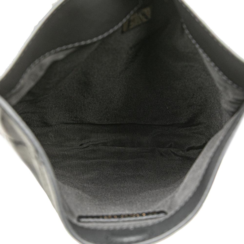 Chanel B Chanel Black Calf Leather Quilted skin Chain Flat Shoulder Bag Italy