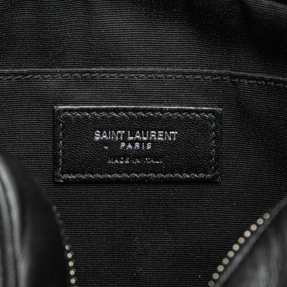 Saint Laurent B Saint Laurent Black Calf Leather Heart Lou Camera Bag Italy