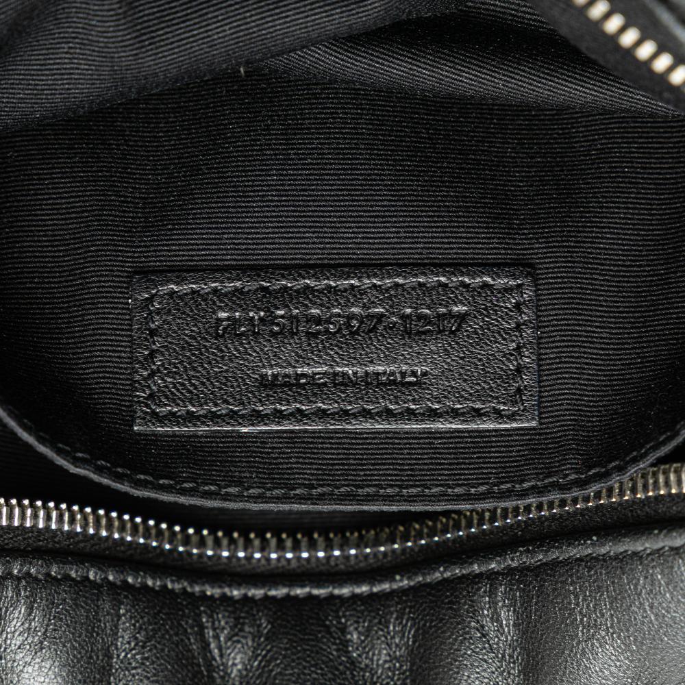 Saint Laurent B Saint Laurent Black Calf Leather Heart Lou Camera Bag Italy
