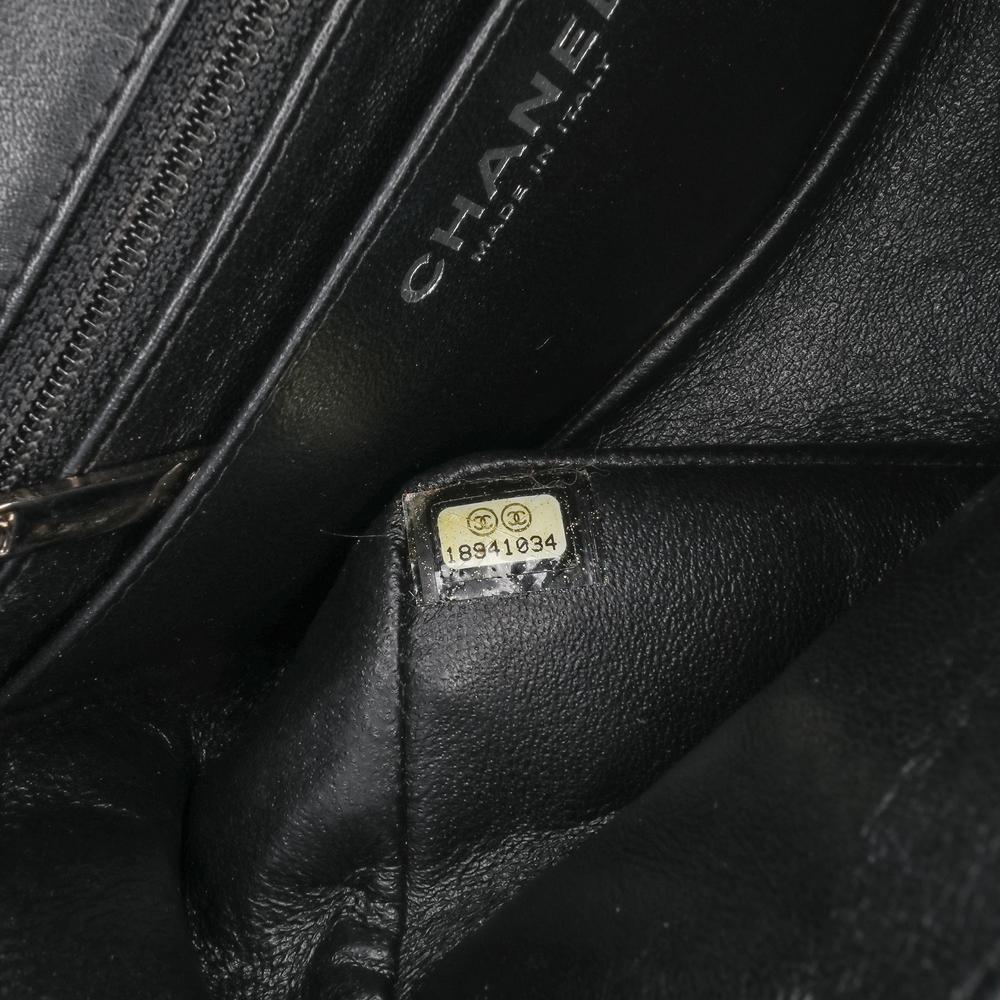 Chanel B Chanel Black Patent Leather Leather Mini Square Classic Patent Single Flap Italy