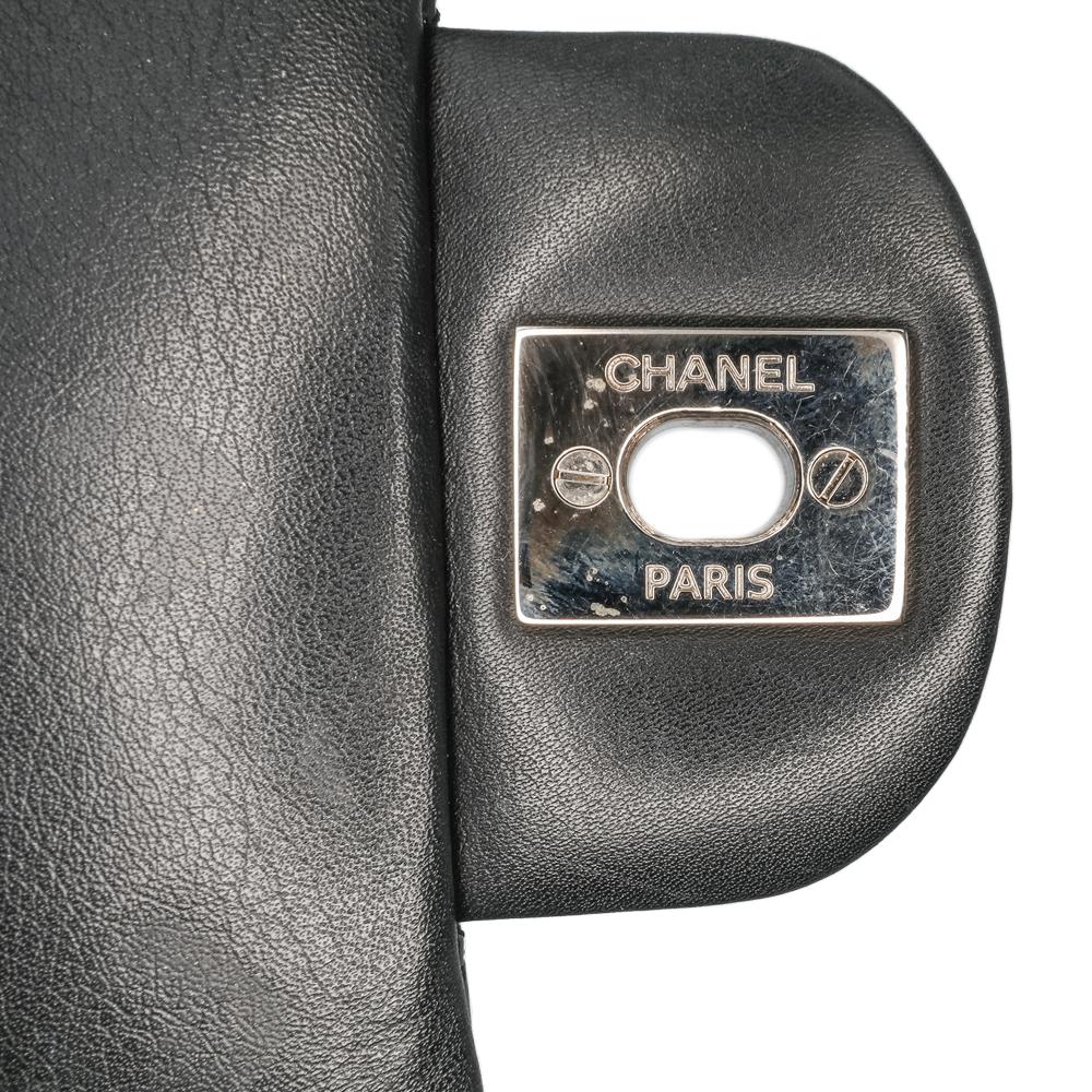 Chanel B Chanel Black Patent Leather Leather Mini Square Classic Patent Single Flap Italy