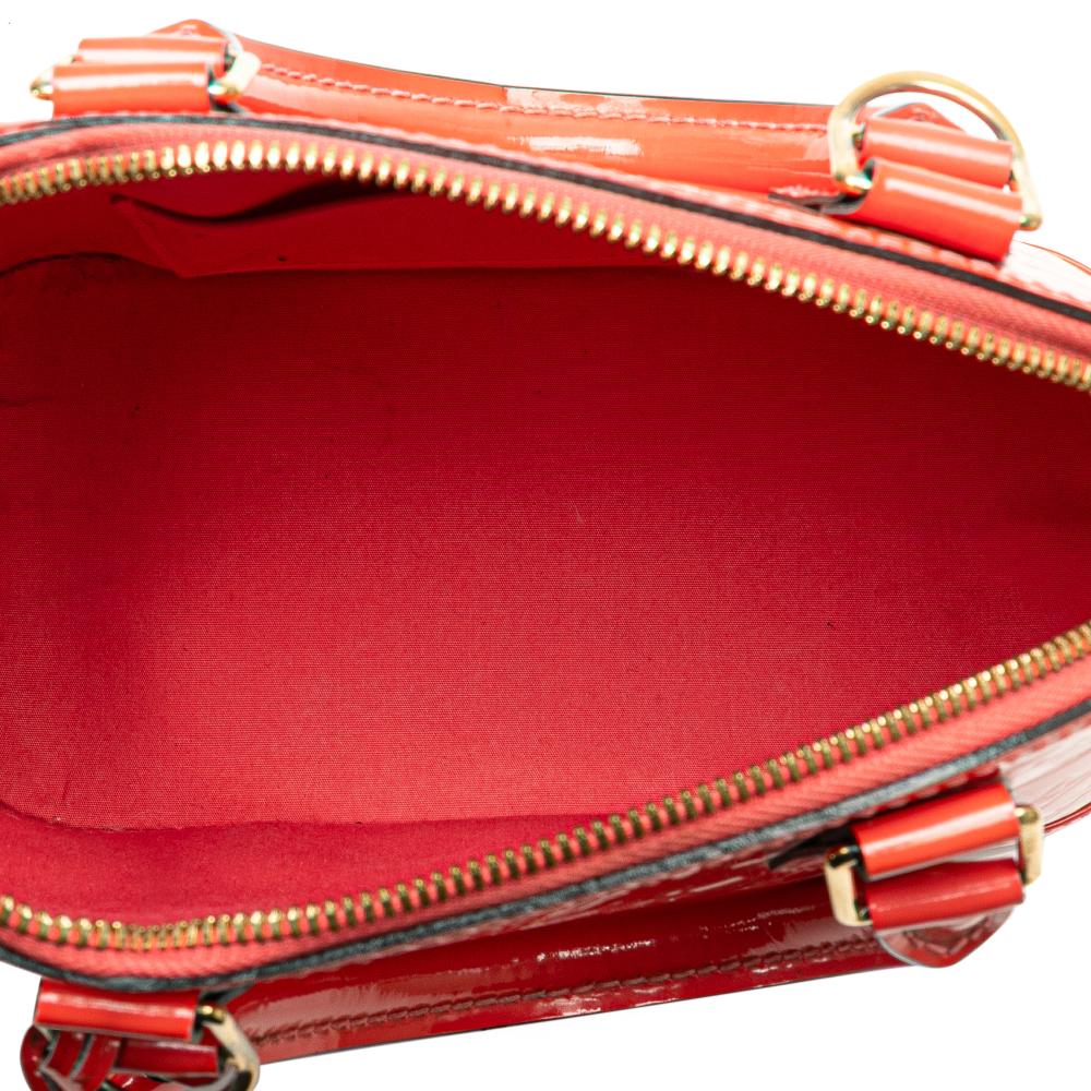 Louis Vuitton B Louis Vuitton Orange Vernis Leather Leather Monogram Vernis Alma BB France