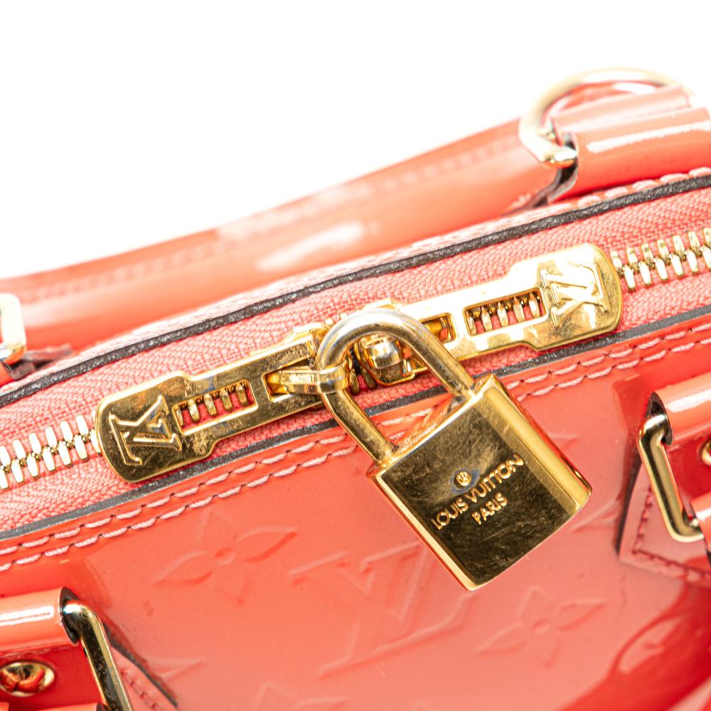 Louis Vuitton B Louis Vuitton Orange Vernis Leather Leather Monogram Vernis Alma BB France