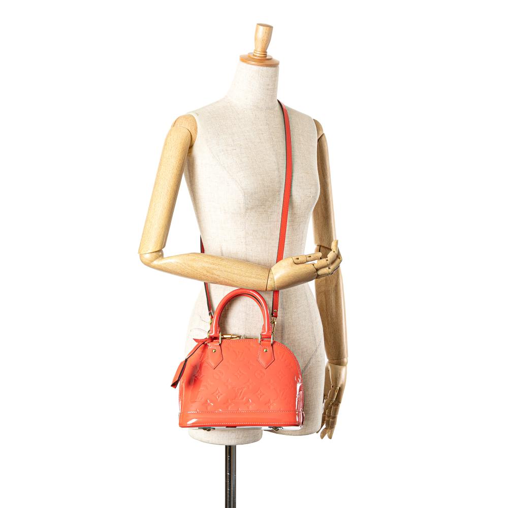 Louis Vuitton B Louis Vuitton Orange Vernis Leather Leather Monogram Vernis Alma BB France