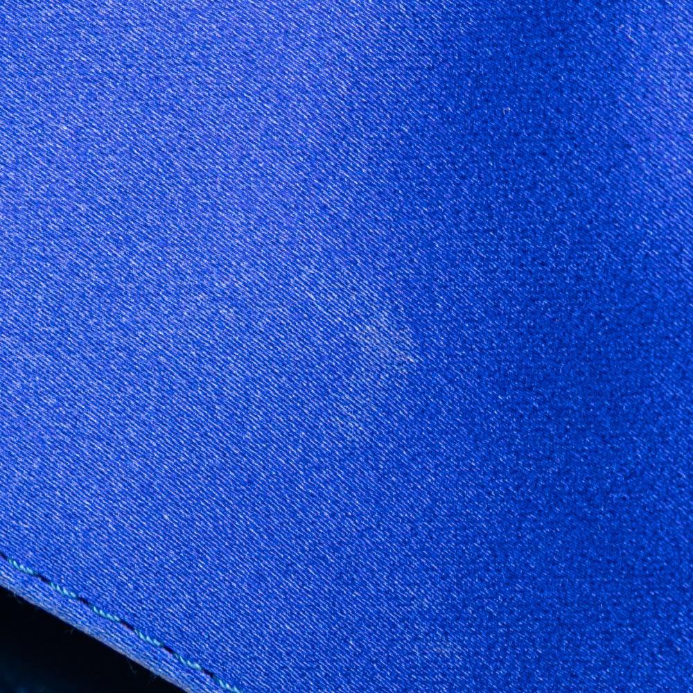 Loewe B LOEWE Blue Satin Fabric Small Flamenco Knot Spain