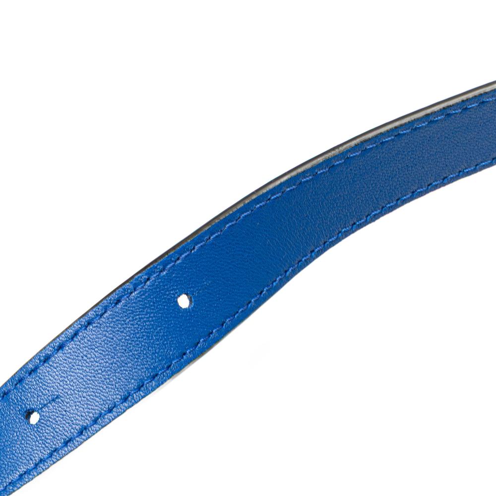 Loewe B LOEWE Blue Satin Fabric Small Flamenco Knot Spain