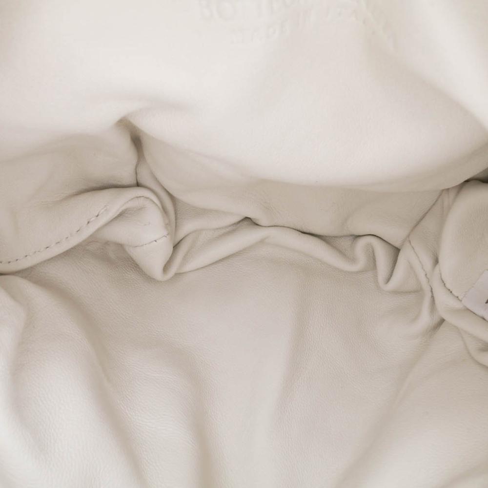 Bottega Veneta B Bottega Veneta White Pearl Nappa Leather Leather Mini Nappa Puffy Jodie Italy