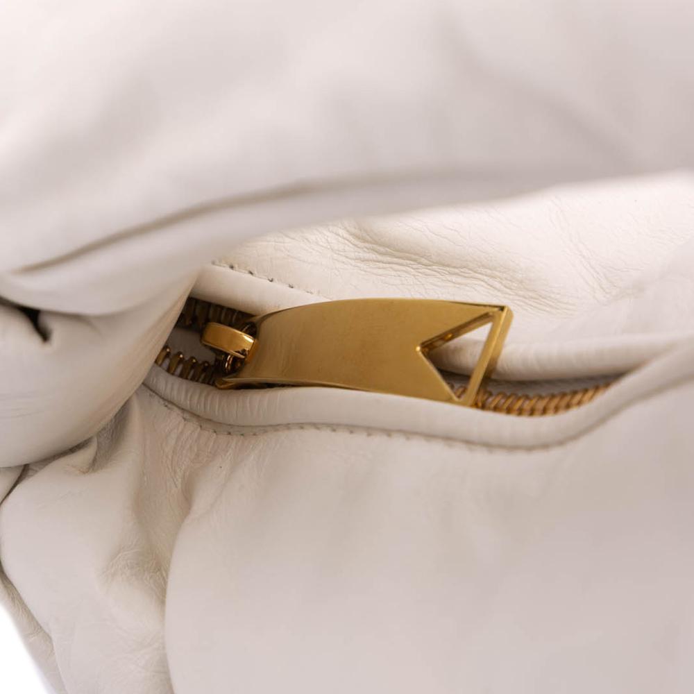 Bottega Veneta B Bottega Veneta White Pearl Nappa Leather Leather Mini Nappa Puffy Jodie Italy