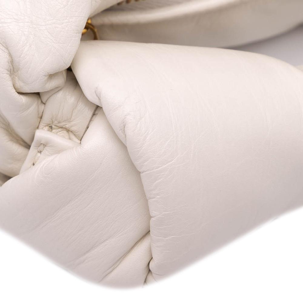 Bottega Veneta B Bottega Veneta White Pearl Nappa Leather Leather Mini Nappa Puffy Jodie Italy