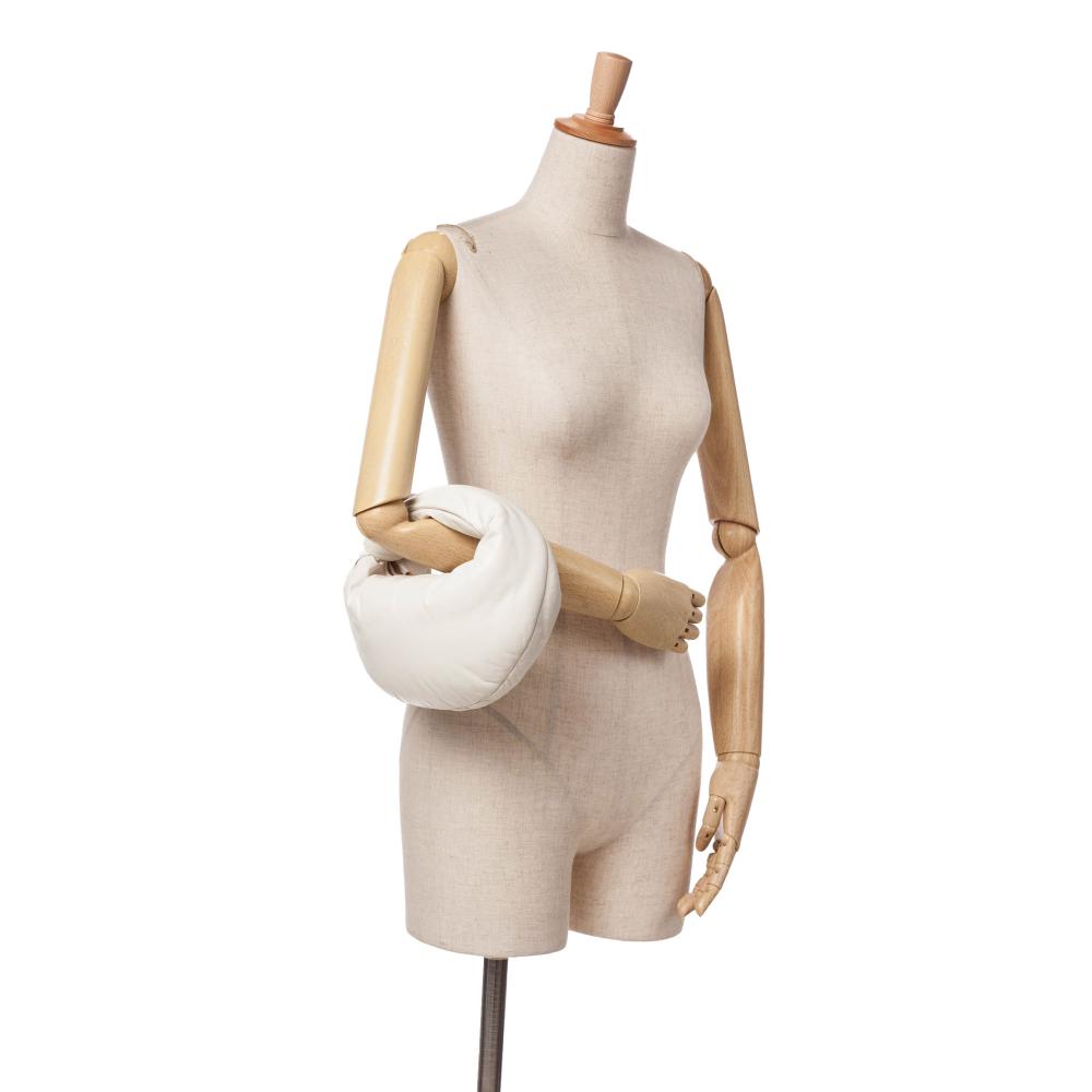 Bottega Veneta B Bottega Veneta White Pearl Nappa Leather Leather Mini Nappa Puffy Jodie Italy