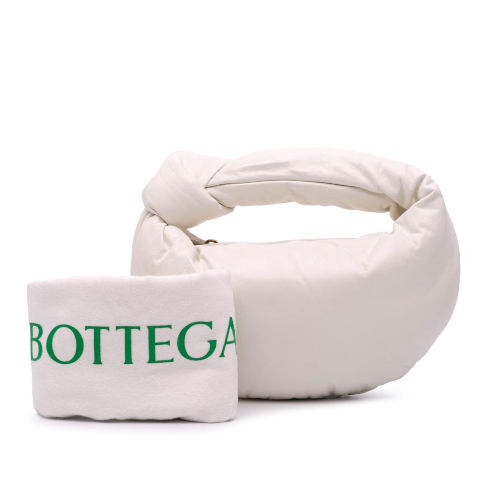 Bottega Veneta B Bottega Veneta White Pearl Nappa Leather Leather Mini Nappa Puffy Jodie Italy