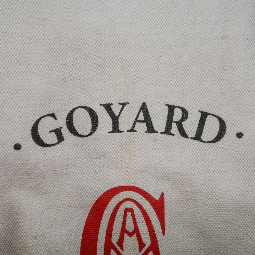 Goyard B Goyard White with Brown Canvas Fabric Goyardine Reversible Belharra Tote France
