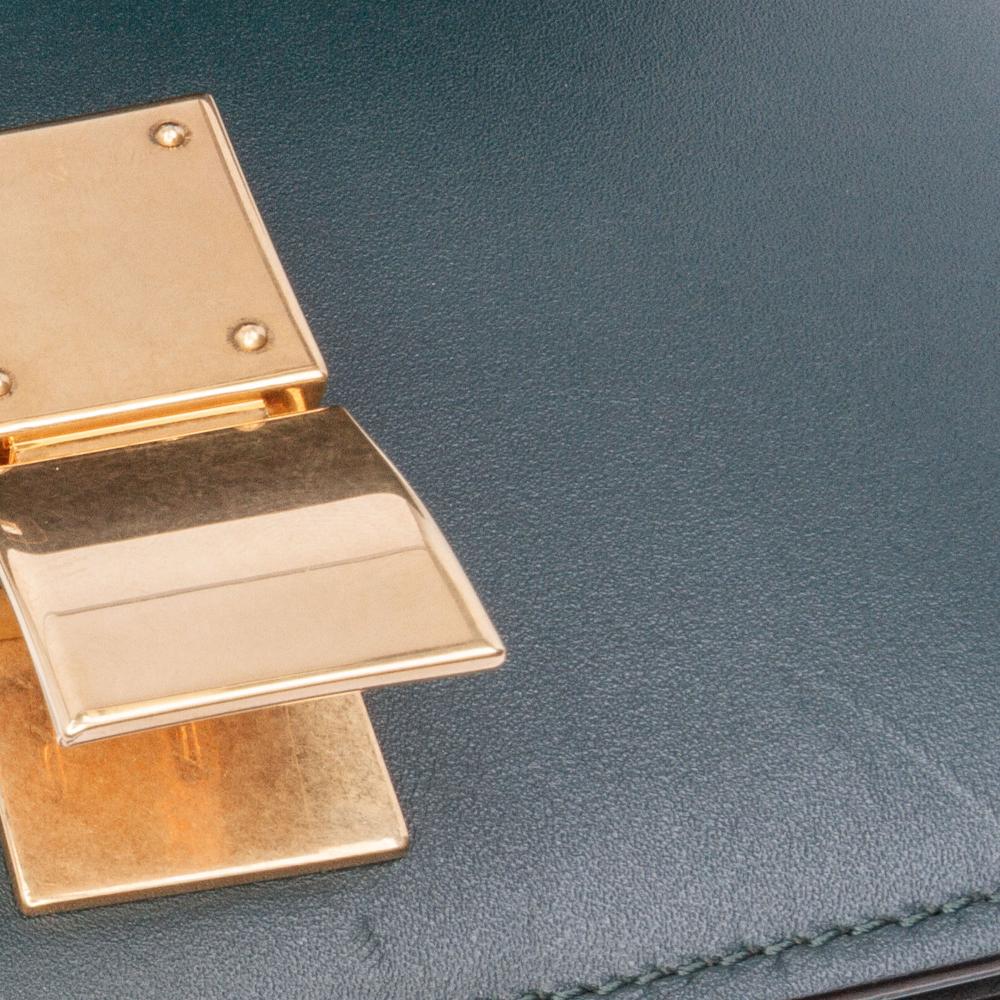 Celine B Celine Green Dark Green Calf Leather Small skin Classic Box Italy