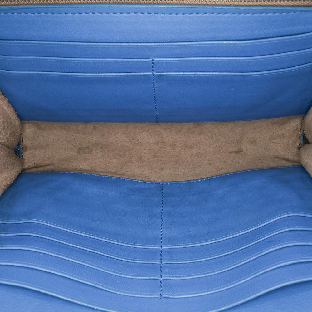 Bottega Veneta B Bottega Veneta Blue Nappa Leather Leather Nappa Intrecciato Zip Around Wallet On Chain Italy