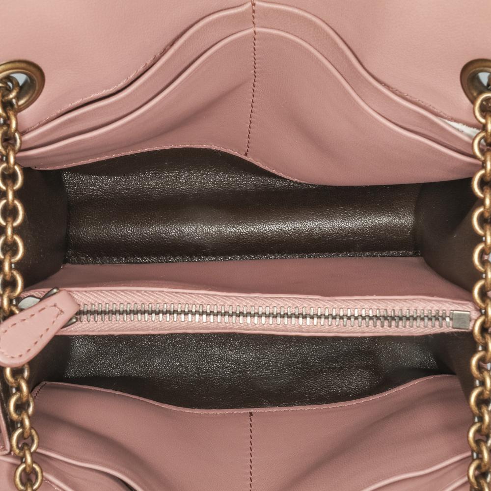 Bottega Veneta B Bottega Veneta Pink Nappa Leather Leather Nappa Intrecciato Chain Wallet Italy