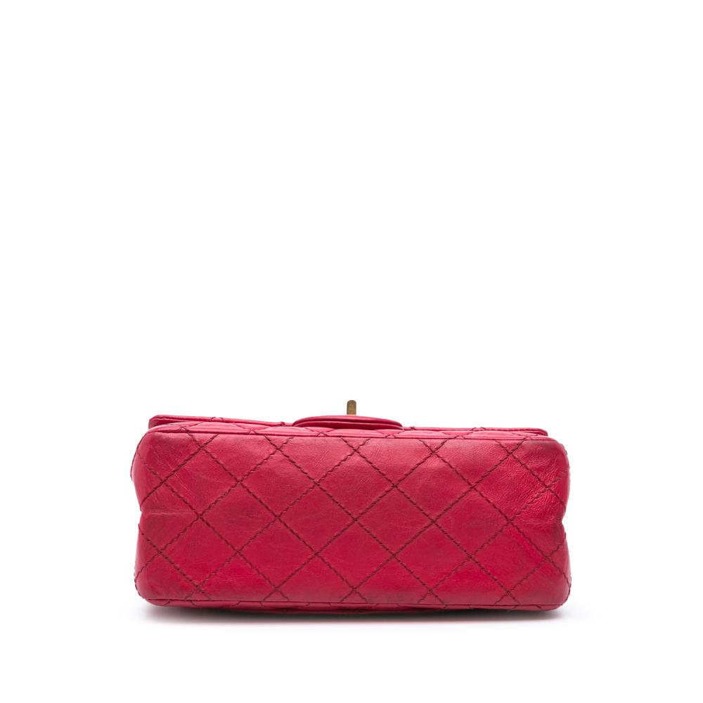 Chanel B Chanel Pink Dark Pink Calf Leather Mini Reissue 2.55 skin Flap France