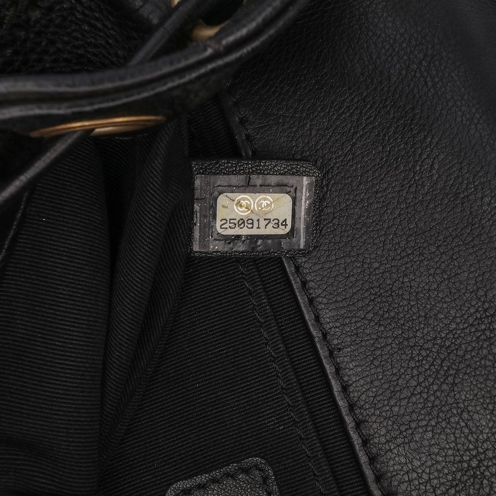 Chanel B Chanel Black Lambskin Leather Leather CC Chevron Lambskin Round Flap Satchel Italy